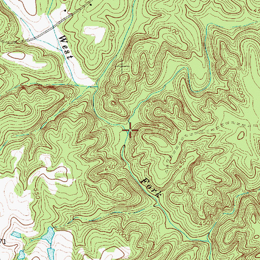 Topographic Map of Weir Creek, SC