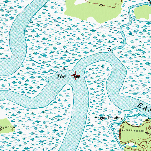Topographic Map of West Branch Cooper River, SC