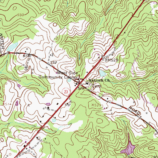 Topographic Map of West Side Community Center, SC