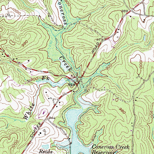 Topographic Map of White Fork, SC