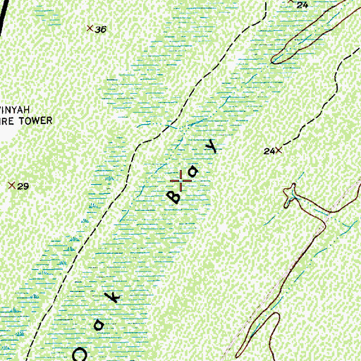 Topographic Map of White Oak Bay, SC