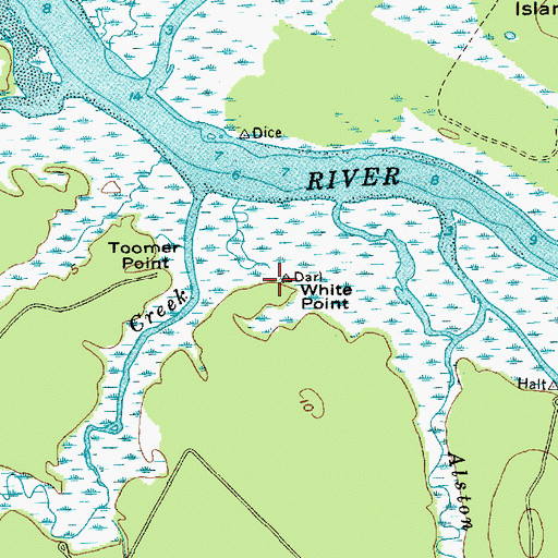 Topographic Map of White Point, SC