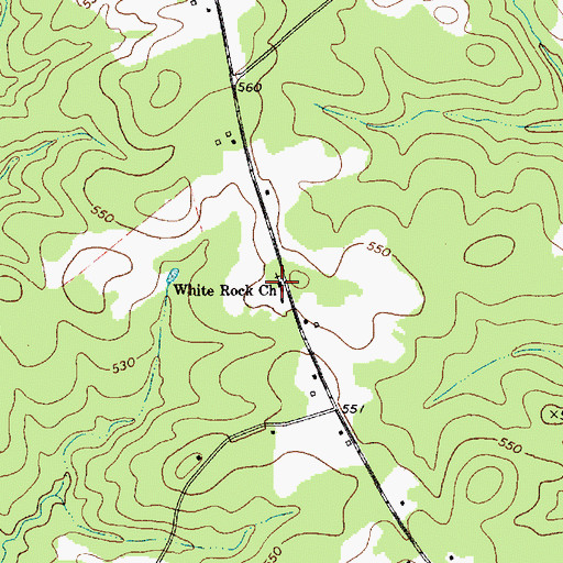 Topographic Map of White Rock Church, SC