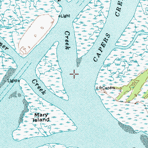 Topographic Map of Whiteside Creek, SC