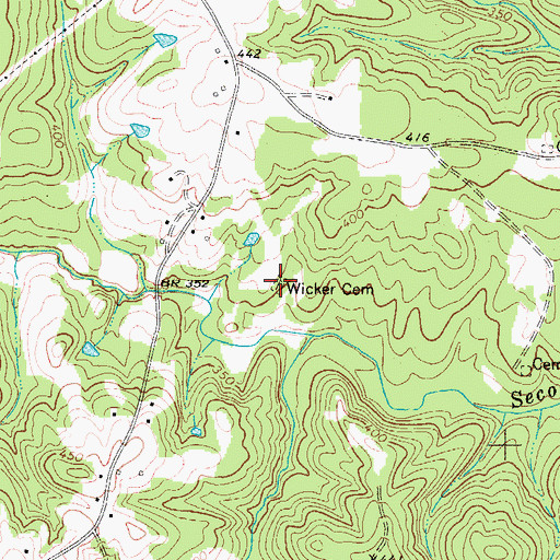 Topographic Map of Wicker Cemetery, SC