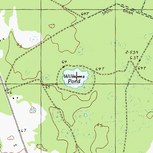 Topographic Map of Williams Pond, SC