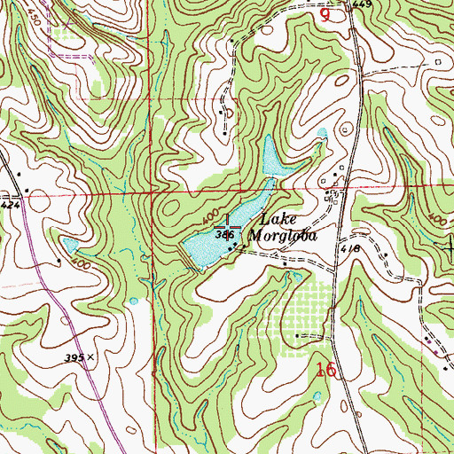 Topographic Map of Lake Morgloba, AL