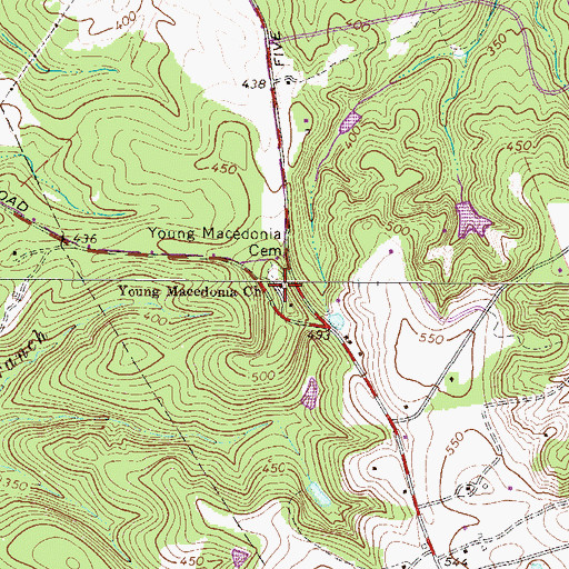 Topographic Map of Young Macedonia Church, SC