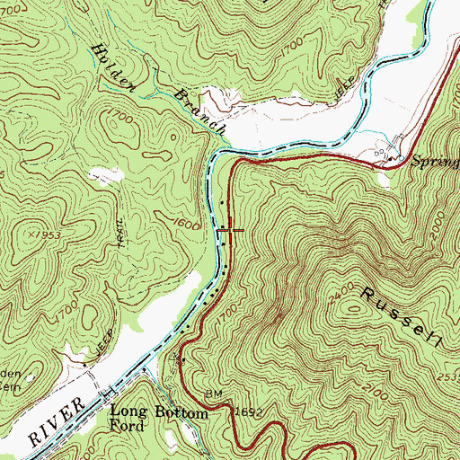 Topographic Map of Highway 28 Recreation Site, SC