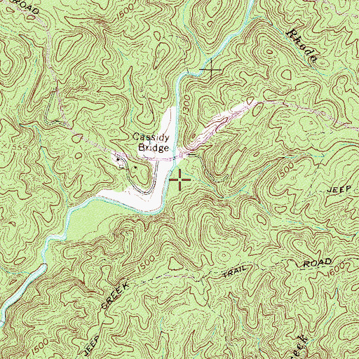 Topographic Map of Cassidy Bridge Campground, SC