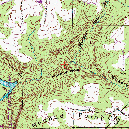 Topographic Map of Mormon Hole, AL