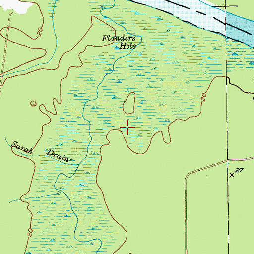 Topographic Map of Guillard Lake Scenic Area, SC