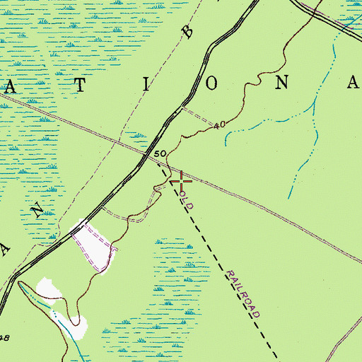 Topographic Map of Swamp Fox Trail, SC
