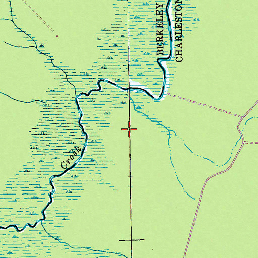 Topographic Map of Wanbaw Creek Wilderness, SC