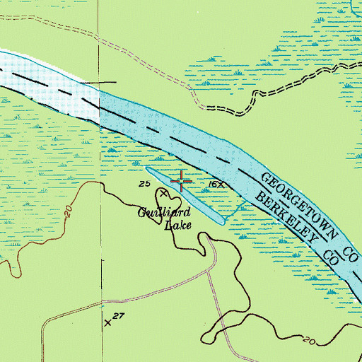 Topographic Map of Guilliard Lake Recreation Site, SC