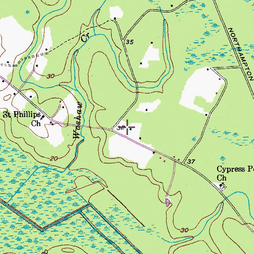 Topographic Map of Saint Francis Church, SC