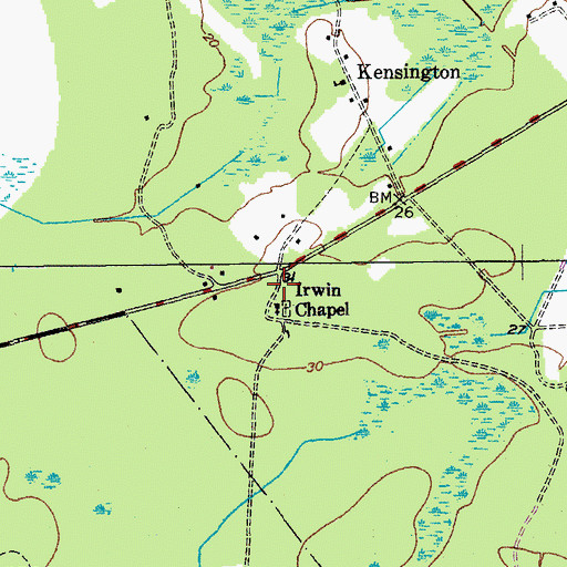 Topographic Map of Limerick plantation, SC