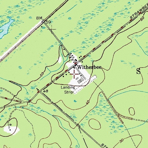 Topographic Map of Witherbie Ranger Station, SC
