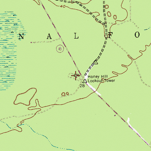 Topographic Map of Honey Hill Hunt Camp, SC