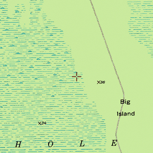 Topographic Map of Hellhole Bay Wilderness, SC
