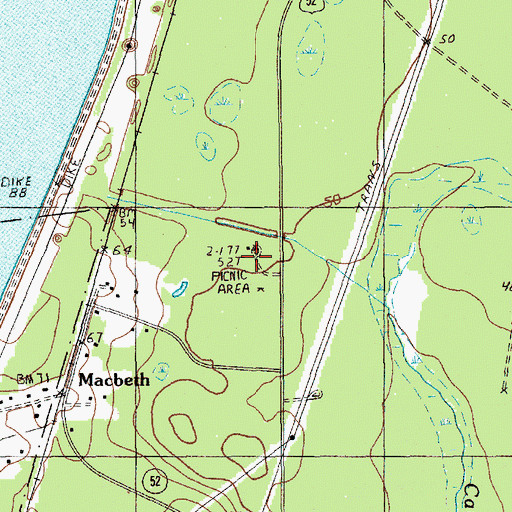 Topographic Map of Canal Picnic Area, SC