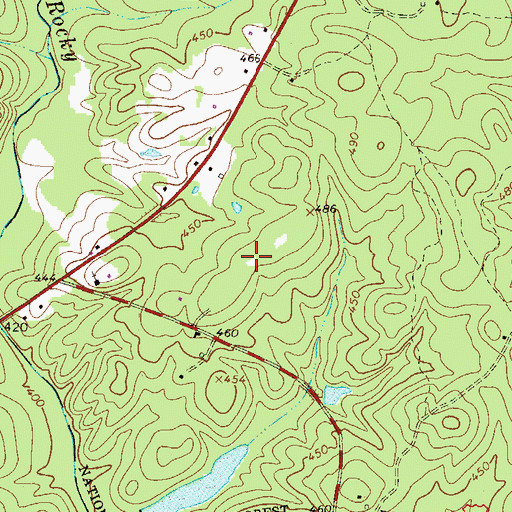 Topographic Map of McCormick Airport (historical), SC