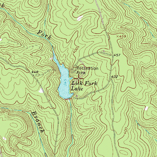 Topographic Map of Lick Fork Campground, SC