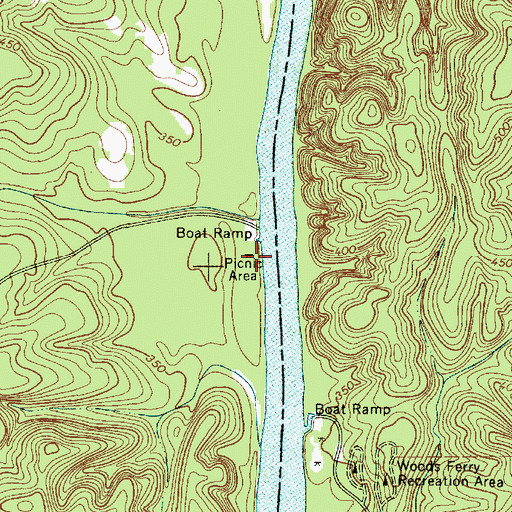 Topographic Map of Broad River Campground, SC