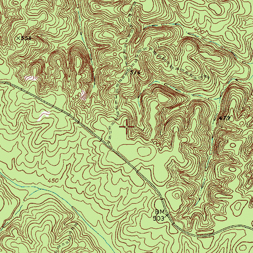 Topographic Map of Hickory Nut Hunt Camp, SC