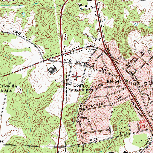 Topographic Map of Union County Fairgrounds, SC