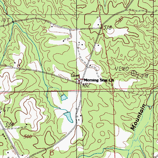 Topographic Map of Morning Star Church, AL