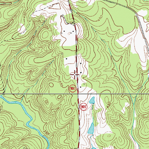 Topographic Map of Blakles Caldwells and Strouds Cemetery, SC