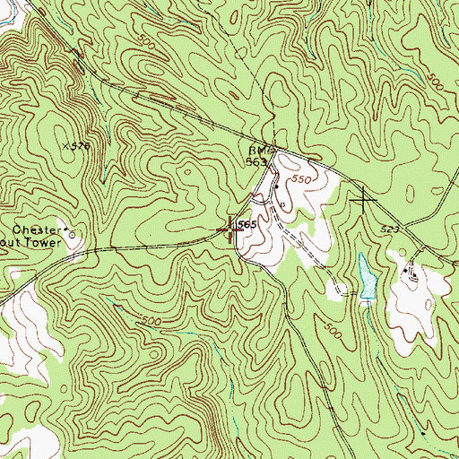 Topographic Map of Brick Church (historical), SC