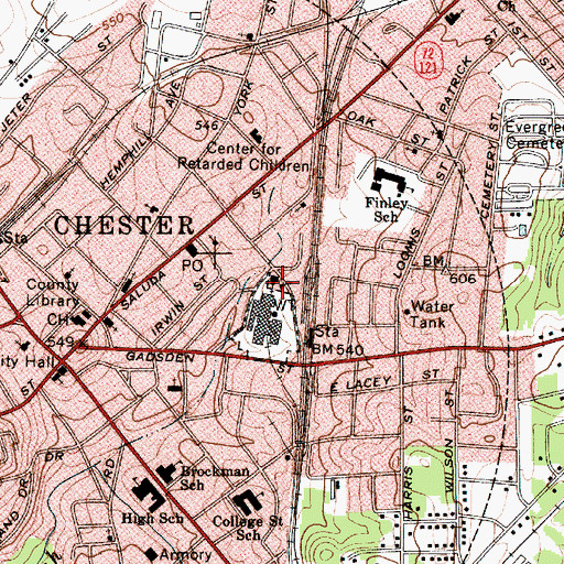 Topographic Map of Carmel Presbyterian Church, SC