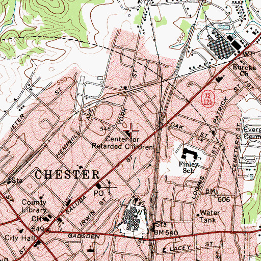 Topographic Map of Center for Retarded Children, SC