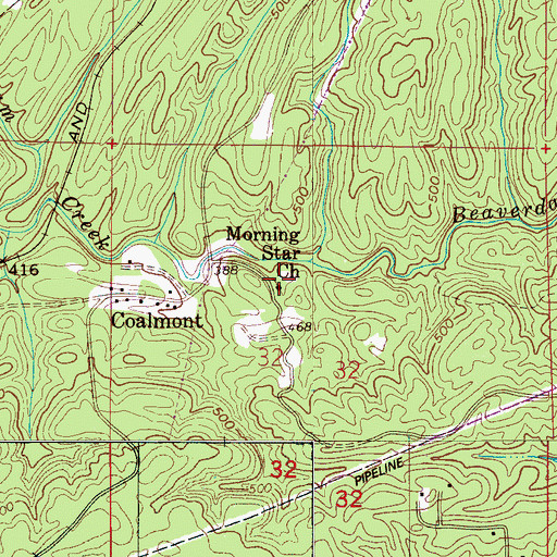 Topographic Map of Morning Star Church, AL