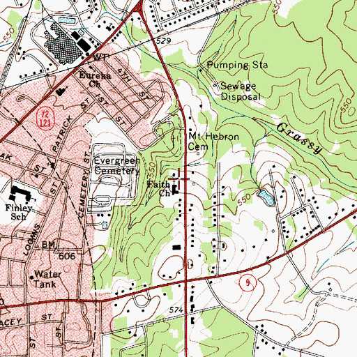 Topographic Map of Chester Christian School, SC