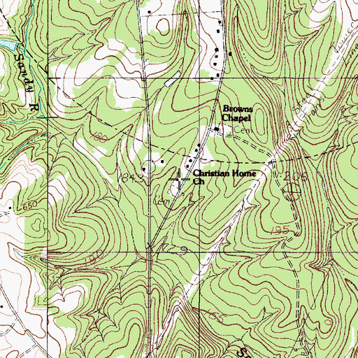 Topographic Map of Christian Home Church, SC