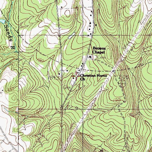 Topographic Map of Christian Home School (historical), SC