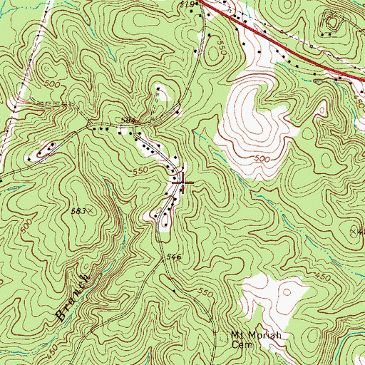 Topographic Map of Church of God, SC