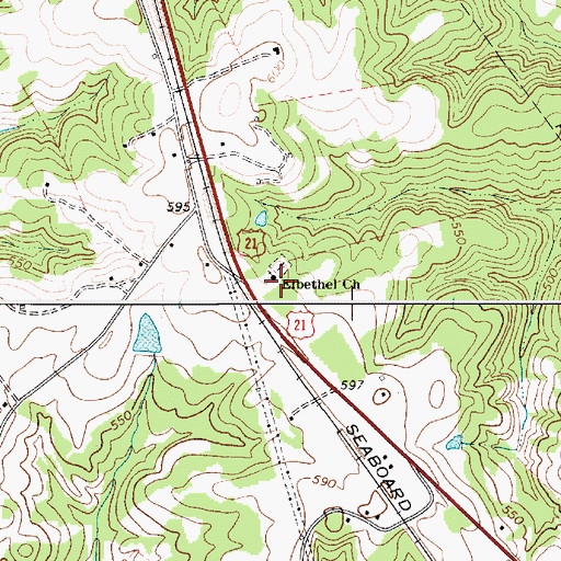 Topographic Map of Elbethel School (historical), SC