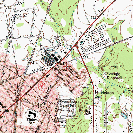 Topographic Map of Eureka Community House, SC