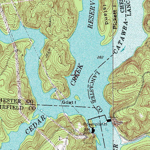 Topographic Map of Farrars Landing (historical), SC