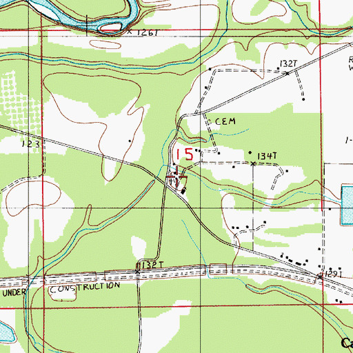Topographic Map of Morning Star School, AL