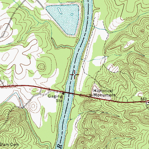 Topographic Map of Fishdam Ferry (historical), SC