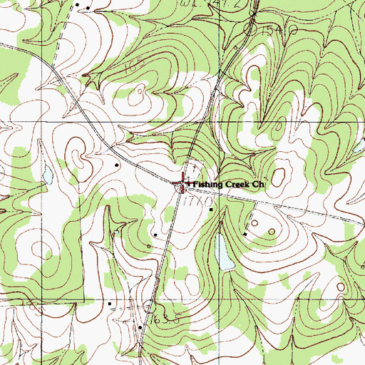 Topographic Map of Fishing Creek School (historical), SC