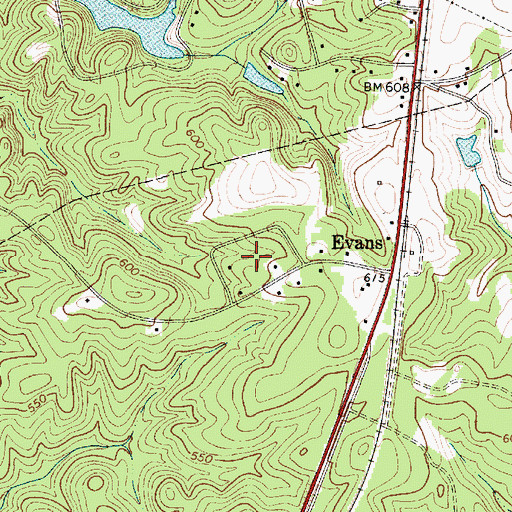 Topographic Map of Forest Hills, SC