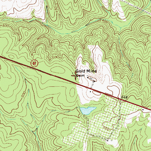 Topographic Map of Gold Mine Church, SC
