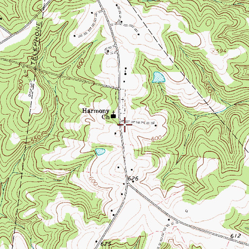 Topographic Map of Harmony School (historical), SC