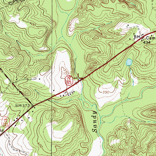 Topographic Map of Momans Mill (historical), SC